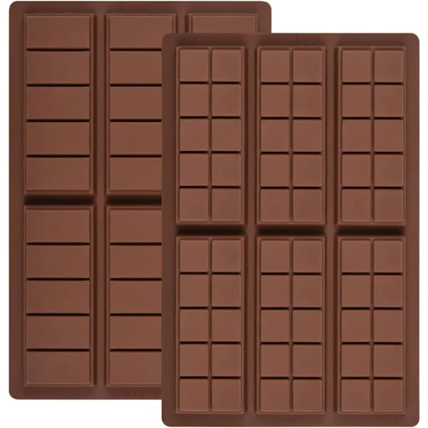 Chokolade Cookie Form - Non-Stick Silikone Chokoladeforme, Fødevaregodkendt Dubai Dyb Chokolade Cookie Form til Mælk Pistacie - Sæt med 2