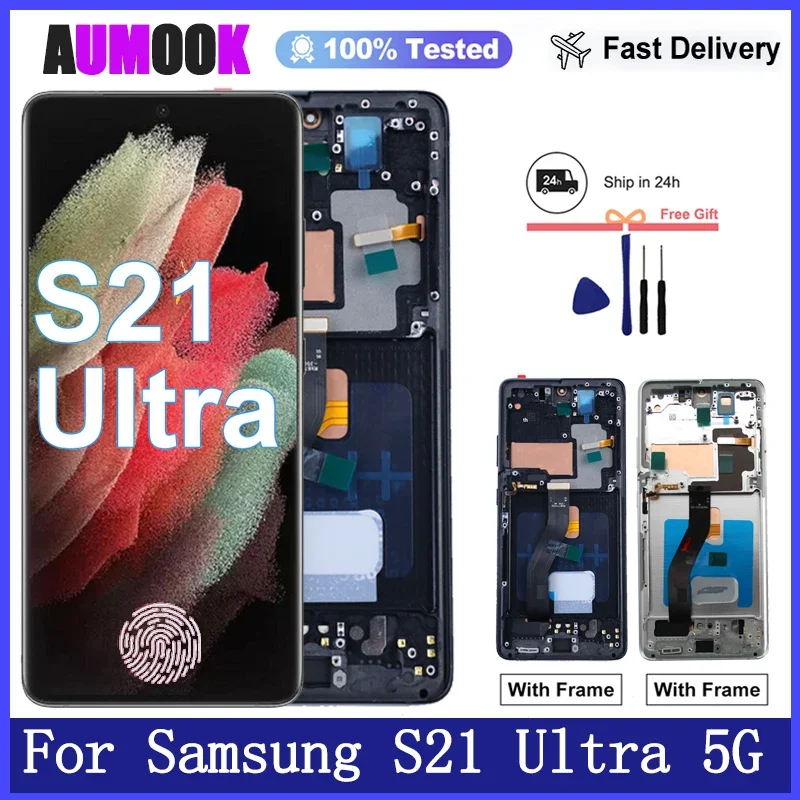 AliExpress - S21 Ultra Display Für Samsung Galaxy S21 Ultra 5G SM-G9980 G998B LCD Display Touchscreen Digitizer Montage Bildschirm ersatz