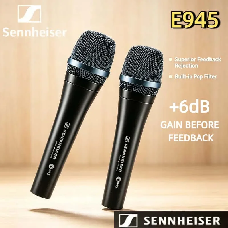AliExpress - Professionelle Bühnenmikrofone Sennheiser E945 Dual-Pack Dynamische Mikrofone Supernierencharakteristik Live-Gesang Kabelgebundenes 