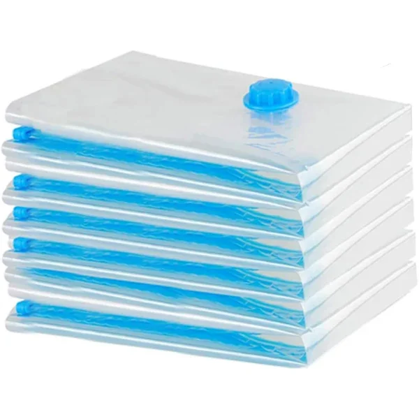 Small Vacuum Storage Bags, 6-pack Vacuum Bags for Clothes, for Storing Clothes and Bedding, Keeps Away Moisture (60 * 40 CM)