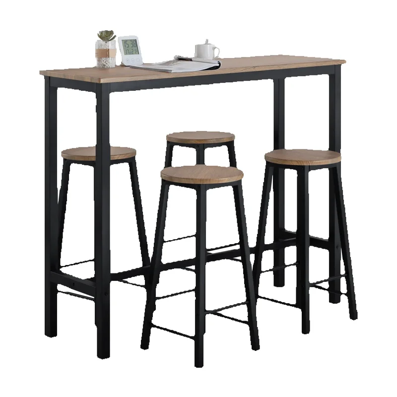 AliExpress - SoBuy OGT22 5-teilig Bartisch mit Stühlen Esstisch Küchentisch Bistrotisch mit 4 Barhockern Sitzgruppe im Industrie-Design