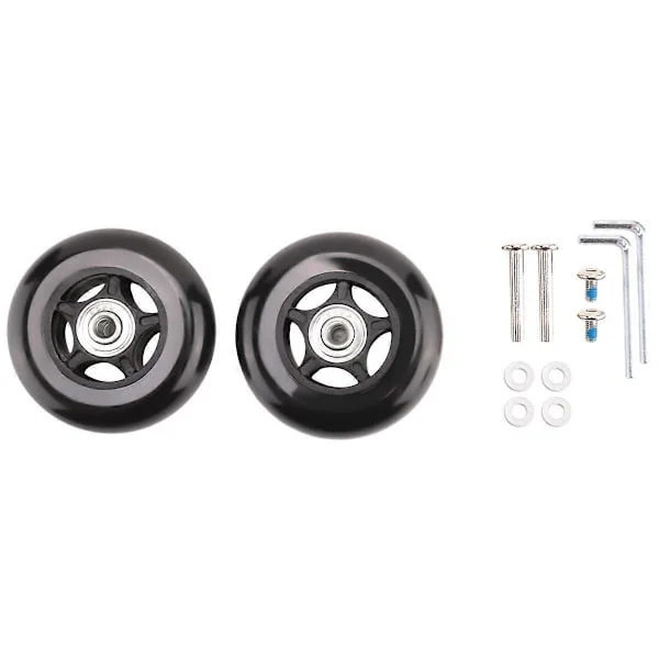 2 Sett Koffert Reservedeler, Erstatningshjul OD 80mm
