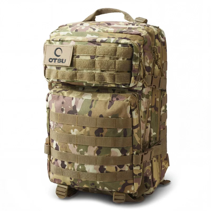 Expedition | Camouflage 40L Tactical Backpack with Patch Panel for Men - Backpacks