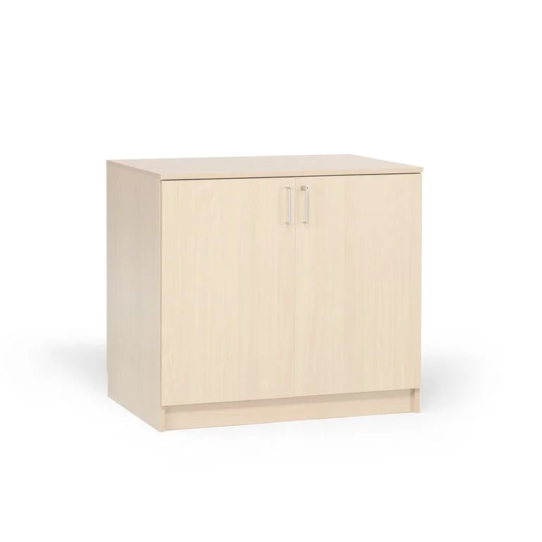 Wooden storage cabinet THEO, 900x1000x470 mm, lockable, birch