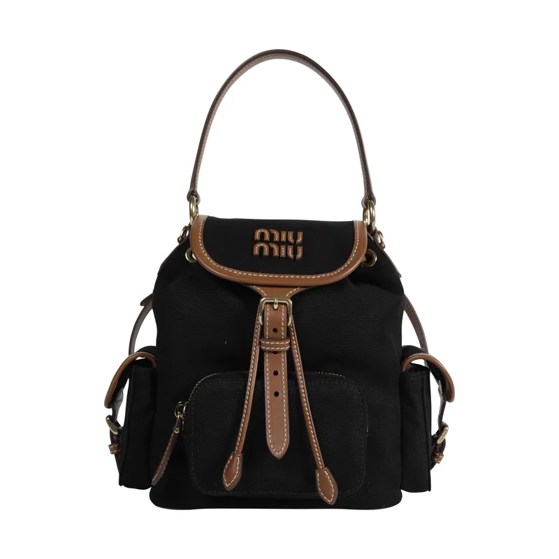 Canvas And Leather Backpack