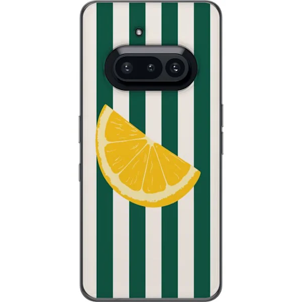 Kompatibelt Mobildeksel til Nothing Phone (3a) Sitrontrykk gul sitrus frukt sommerkjøkken mønster retro design tapet inspirasjon frisk stil
