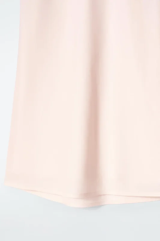 COS Women's Falda Midi En Mezcla De Lino in Rosa