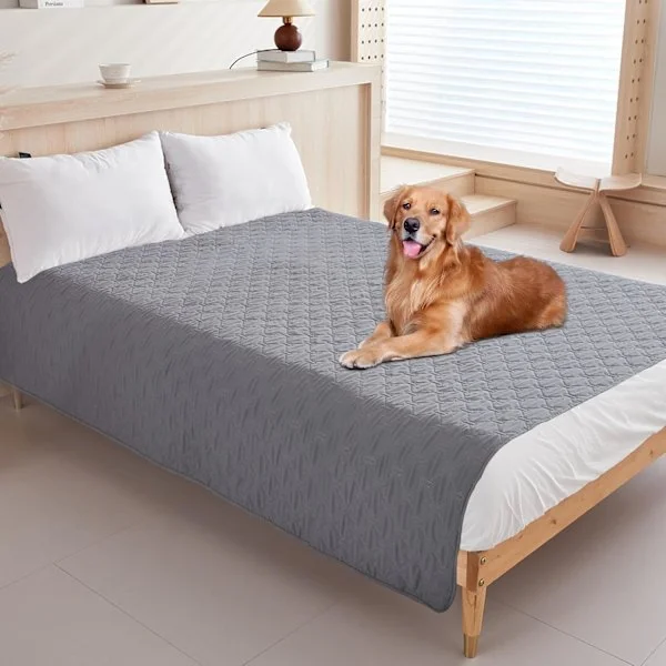 Vattentät Hundfilt, Husdjursmatta, Skydd för Säng och Soffa - Hundfilt (75 X 180 cm, Grå)