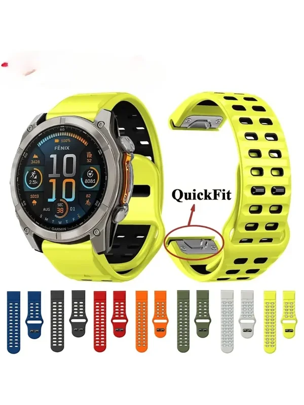 AliExpress - QuickFit 26 mm 22 mm Silikonband für Garmin Fenix 8 7X 7 6X 6 5X Plus Epix Pro Gen 2 Forerunner 945 955 Armband Armband