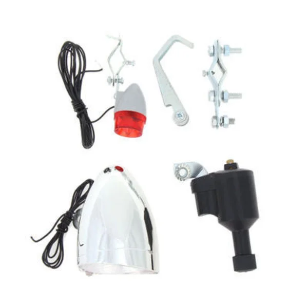 [KK] Bicycle Dynamo Light Set Headlight Taillight LED Bike Light Motorized Bicycle Friction Dynamo Gene