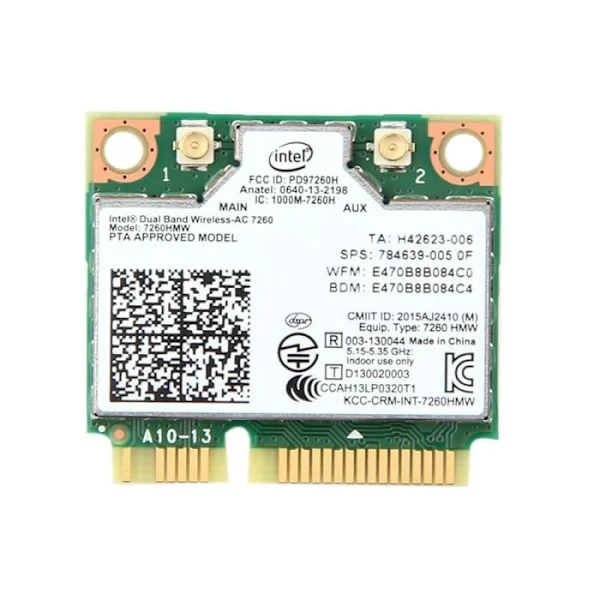 AC1200 Dual Band Trådløs Adapter til Intel 7260 7260HMW AC MINI PCI-E Kort 2.4G-5G Wifi + Bluetooth 4.0[DB]