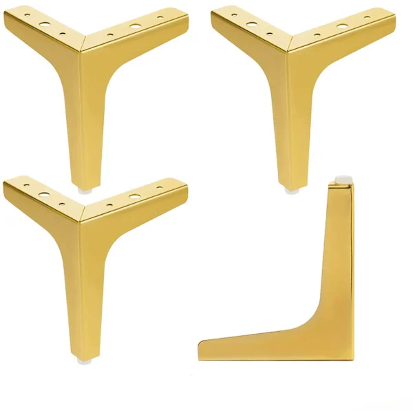 Moderne metalliske trekantede møbelben DIY stål bordsben for salongbord, spisebord, skap, nattbord, stoler, skap og sofa, 4 stykker