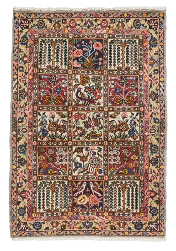 100X150 Tapis Bakhtiar D'orient Marron/Noir (Laine, ) Carpetvista