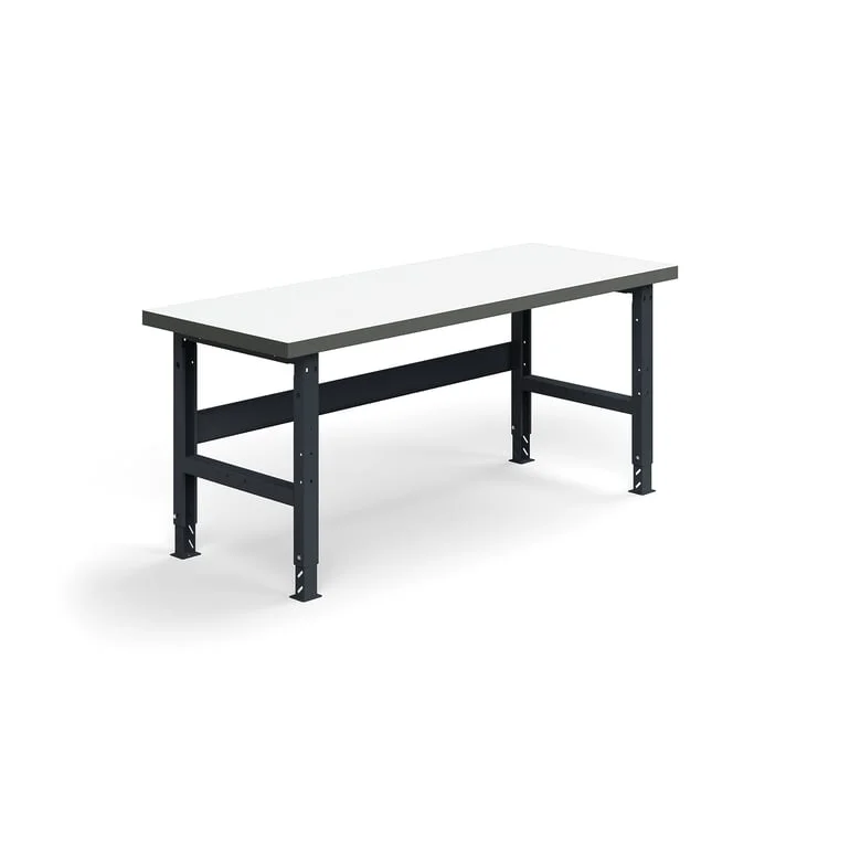 Heavy-duty workbench TRUST, 2000x760 mm, 600 kg load, high-pressure laminate