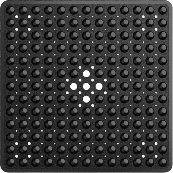 Square Shower Mat Non-Slip Anti-Mould - 53 x 53cm Shower Mats for Inside Shower, Non-Slip Rubber Shower Mat with Suction Cups & Drainage Holes