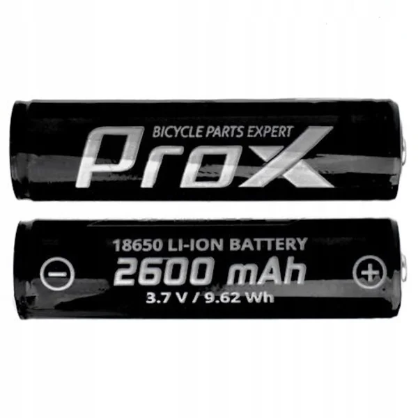 PROX Li-Ion 18650 Batteri til Lamper - 2600mAh, Genopladeligt Litium Batteri