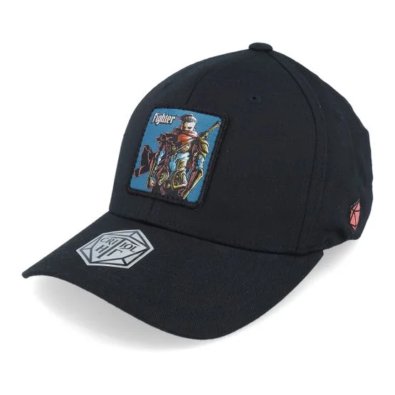 Critiql Hit - Zwart flexfit Cap - Fighter Box Patch Black Stretch Fit @ Hatstore