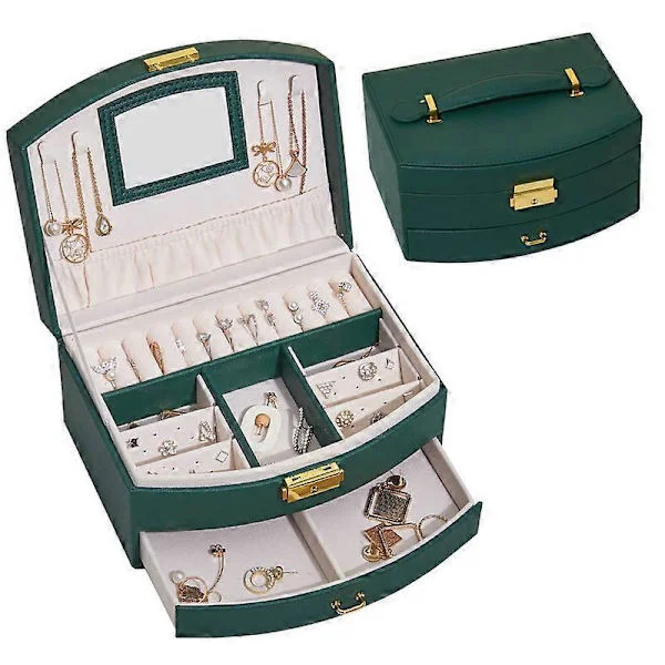 Jewelry Box PU Leather Jewelry Storage Box Suitable for Necklace Earrings Ring Bracelet Jewelry Storage Display Box