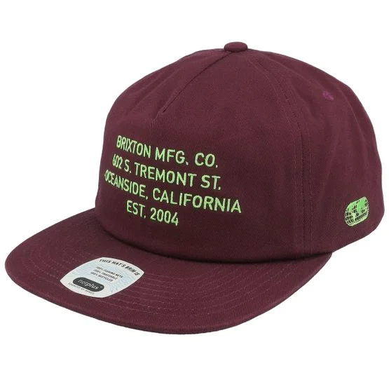 Brixton - Rød snapback Caps - Union Ii Netplus Port Snapback @ Hatstore