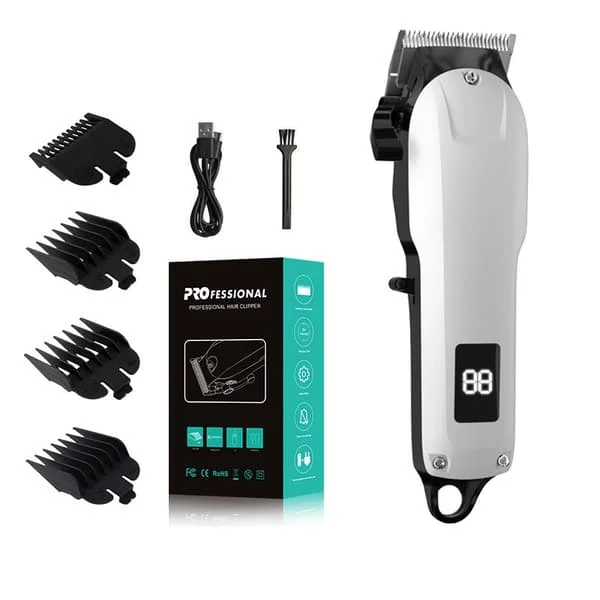 Smart Hair Clipper with LED Display - Quiet and Powerful for Home Haircuts, Cordless Design and Long Battery Life