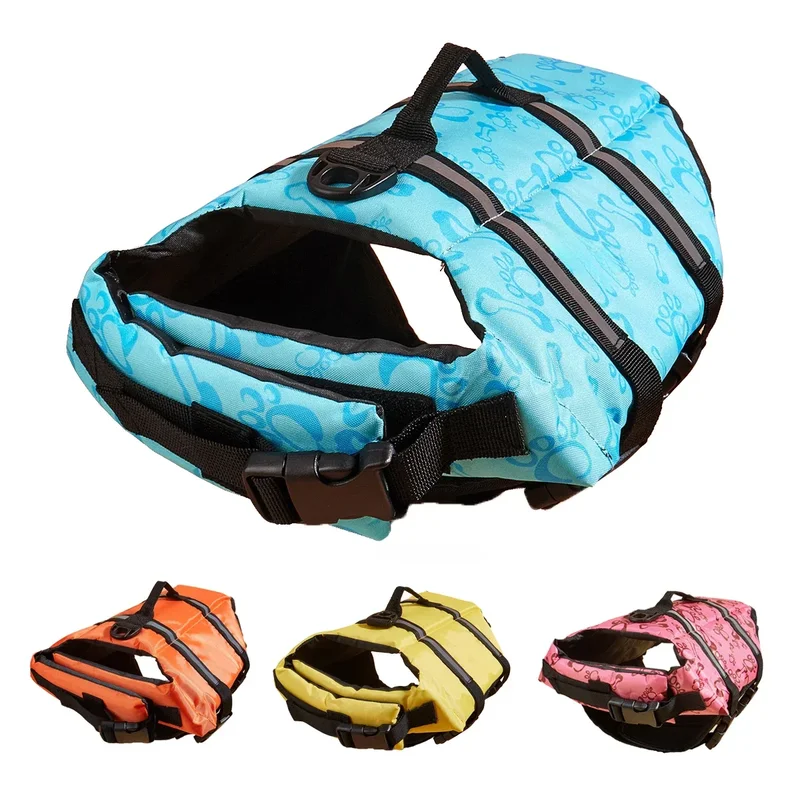 AliExpress - Gilet de sauvetage pour chien réfléchissant réglable été grands chiens maillots de bain gilet de sécurité surf voilier flottabilité 