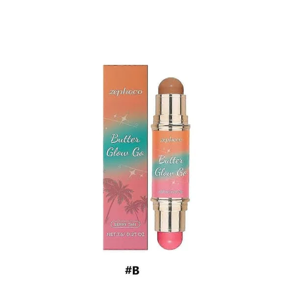 Butter Glow Go Multiuse Stick, Multifunktionell Makeup Bronzer, Rouge & Contour Stick med Murumuru-smör, Ultrakrämig strålande finish
