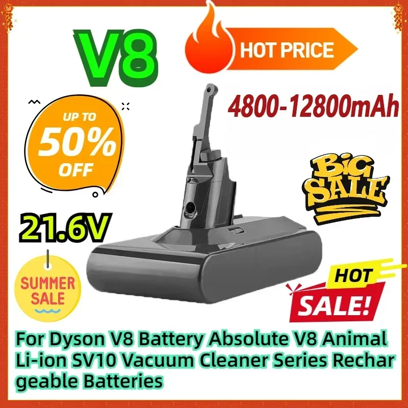 AliExpress - Für Dyson V8 Akku Absolute V8 Animal Li-Ion SV10 Staubsauger-Serie Wiederaufladbare Batterien 21,6V