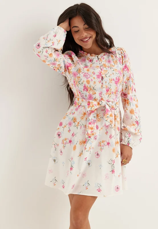 VILA-Vielma O-neck L/S SHORT DRESS