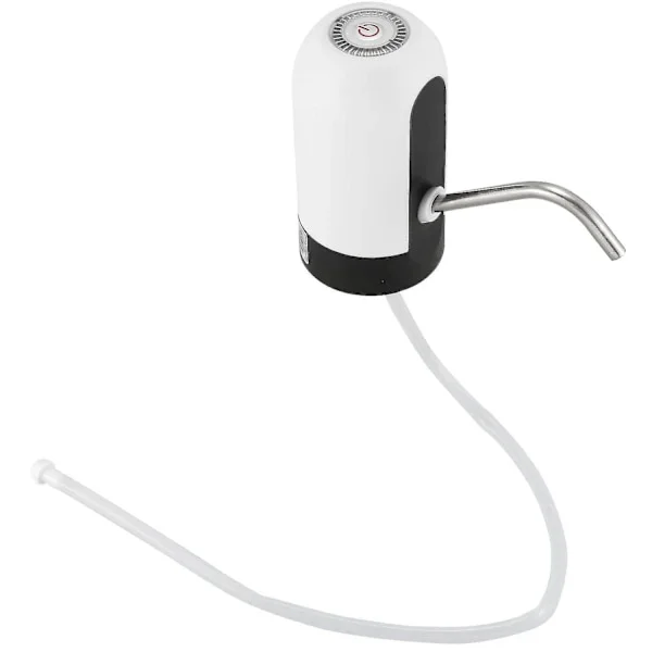 Automatic Water Bottle Pump USB Rechargeable Portable Drinking Water Dispenser for 2 to 5 Gallon Bottles Black White