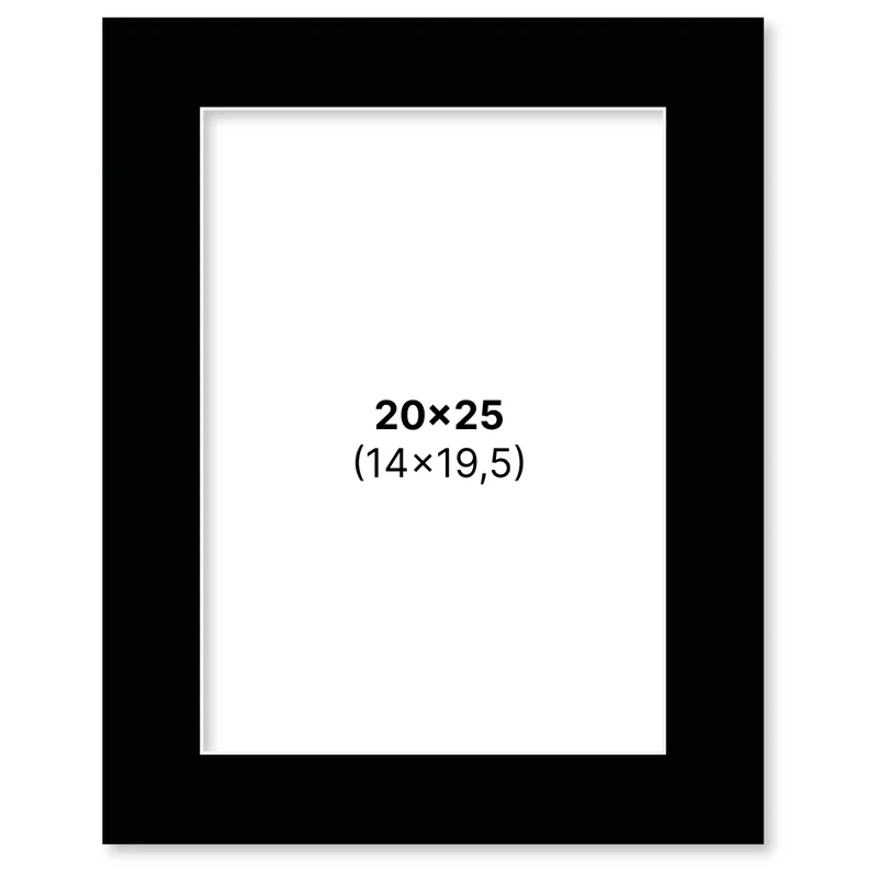 Pen Store Passepartout Sort 20x25 cm