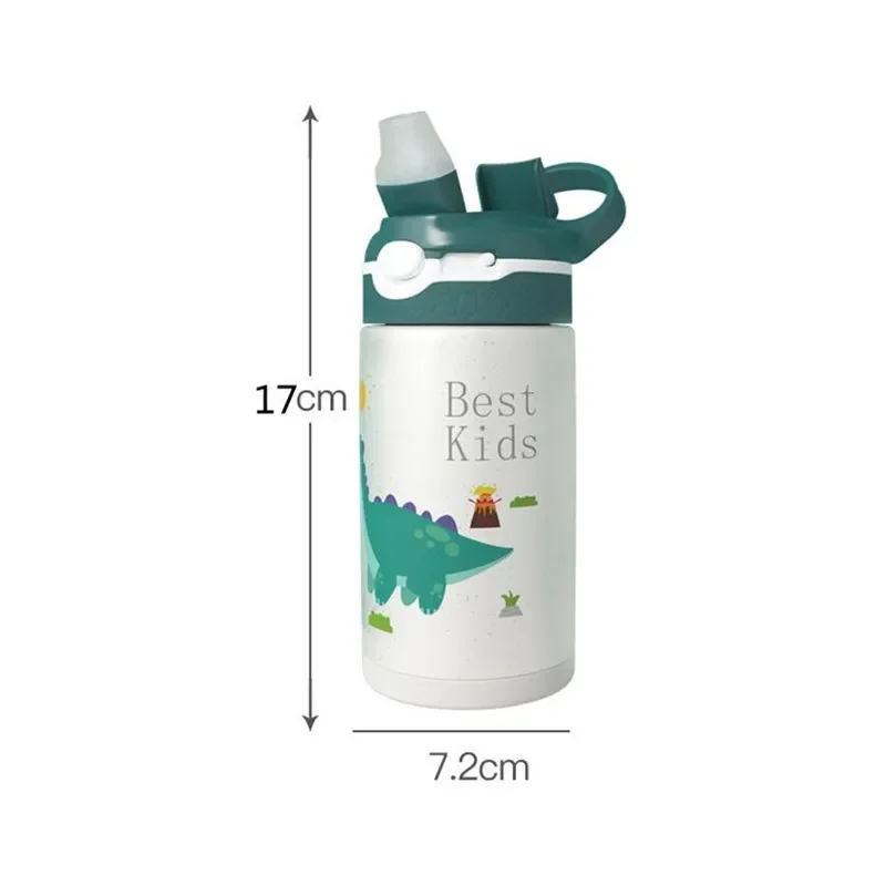 AliExpress - 400ML enfants Thermos bouteille d'eau enfants Thermos tasse canard fourré paille 316 en acier inoxydable flacons sous vide gobelet Thermo