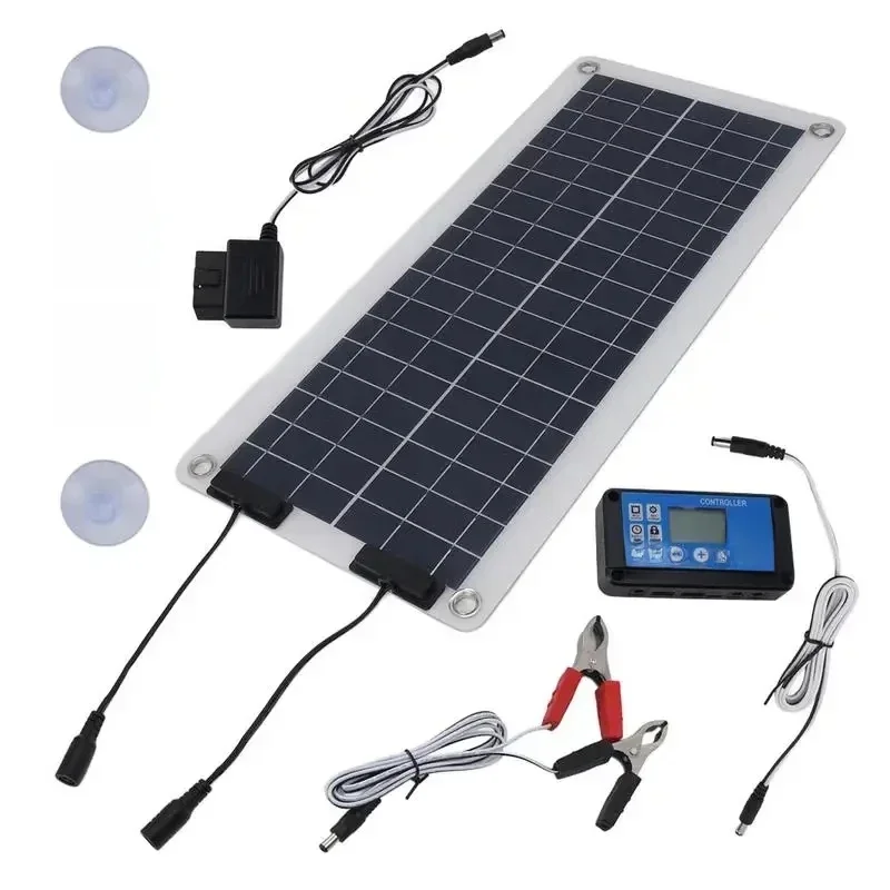 AliExpress - Chargeur de panneau solaire 100W, étanche, maintien de batterie solaire, double sortie pour voiture RV bateau moto 12V-24V