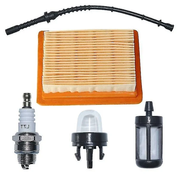Luftfilter, bränslefilter, slang, primerlampa och tändstift för Stihl Fs120 Fs200 Fs250 Fs300 Fs450