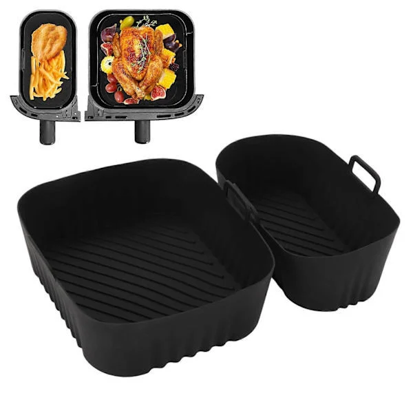 Philips Silikonform Airfryer Tillbehör Kompatibel med 3000-serien Dubbelkorg 2-pack