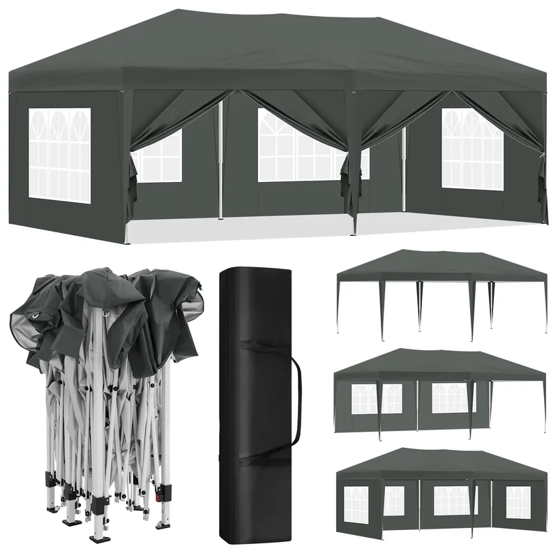 AliExpress - Gazebo pliant pop-up Gazebo de jardin chapiteau Pergola imperméable coupe-vent Protection UV tente de fête pour jardin Camping plage 