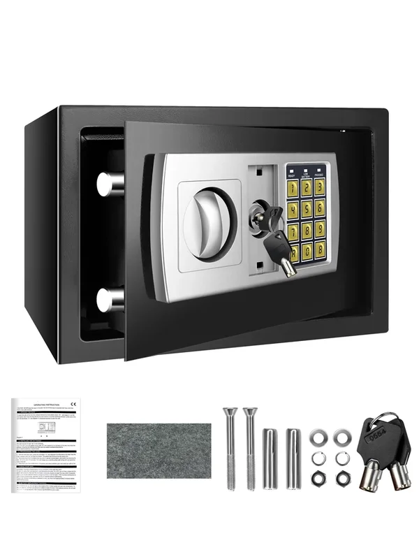 AliExpress - Home-Office-Safe mit 8,5 l Fassungsvermögen, digitaler PIN-Code + Notfallschlüssel, 3-8-stelliger Code, automatische Verriegelung nach 3 