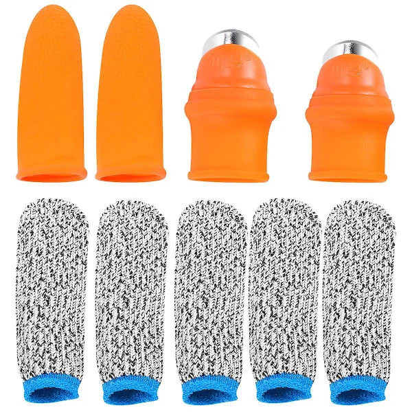 1 set tumskärare Fingerskydd Peppar Grönsaksplockare Fingerskydd Fruktplockningsmaterial för hemma utomhusträdgård (5X2X2CM, orange)