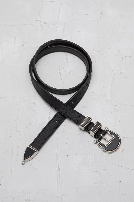 Moon Belt Black Silver 85