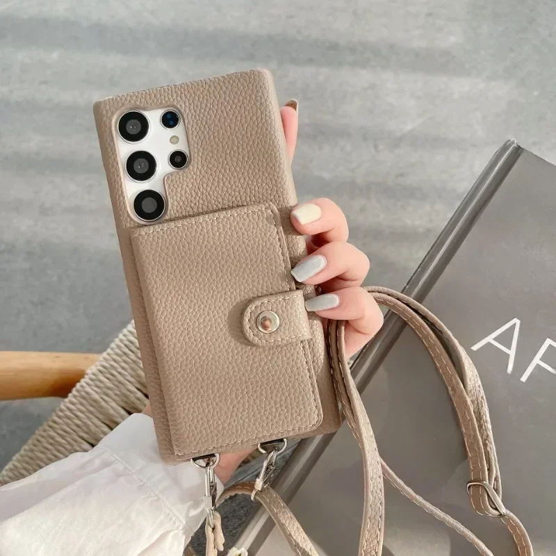 AliExpress - Crossbody Telefoon Case voor Samsung Galaxy S23 FE S25 S24 Ultra S22 S21 Plus A56 A36 A16 A55 A15 A25 A35 Portemonnee Kaarthouder Cover