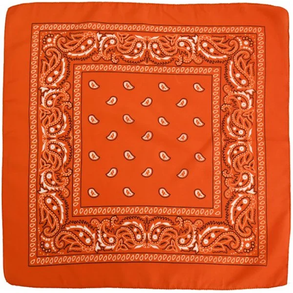 Tørklæde - Kongedag tilbehør - Firkantet tørklæde - Polyester tørklæde - 54x54cm - Orange - Polyester