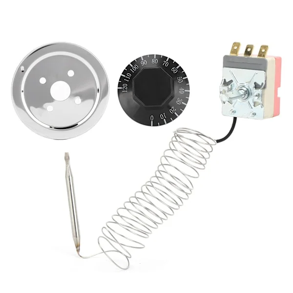 Universal 0-120C temperaturkontrol termostat radiator blæserkontakt bildele