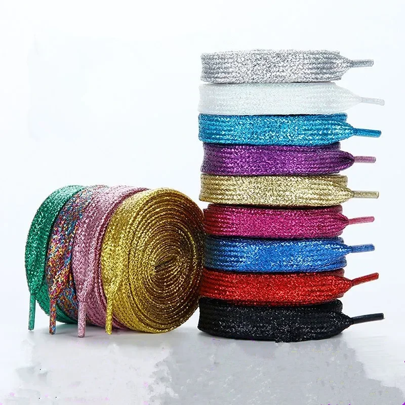 AliExpress - 25 couleurs brillant or et argent coloré lacets lumineux 60-180 cm Sneaker chaussures de Sport lacets lacets lacets de chaussures cordes