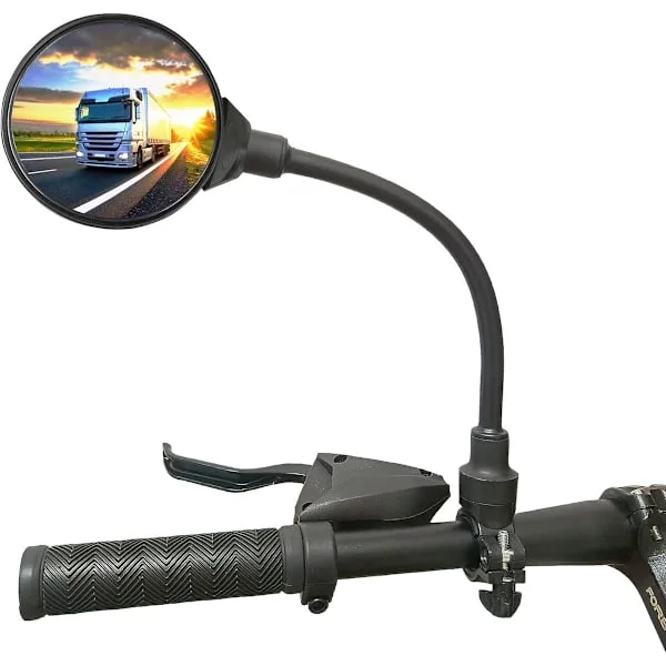 Cykelspejl Ebike Bakspejl - Linse Styr Cykelspejl - Cykelspejl Højre - Rundt Spejl - Sikkert Bakspejl til Cykel
