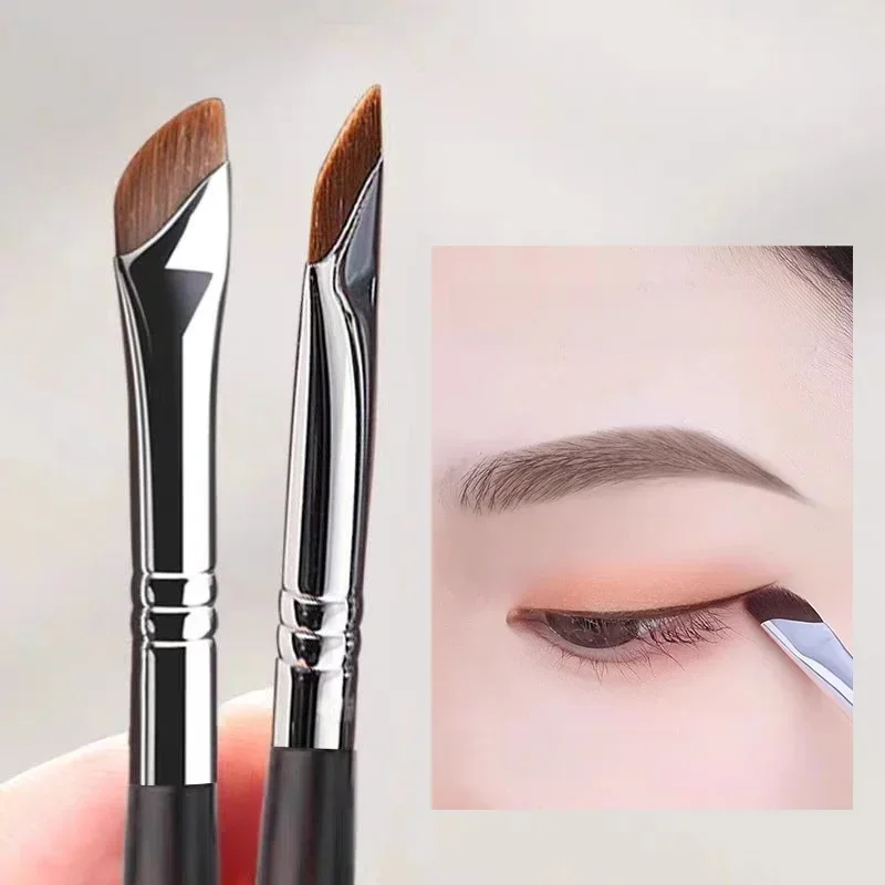 AliExpress - Sikkel Eyeliner Brush Oogschaduw Blade Brush Detail Brush Diagonale wenkbrauwborstels Onderontlid om te slapen Zijderups Makeup Tools