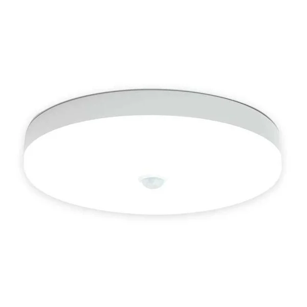 LED-taklampe med bevegelsessensor 9W kald hvit IP56 vanntett rund LED-taklampe for utendørs innendørs trapp bad garasje korridor-FF-