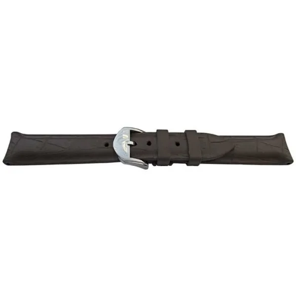 Rannekello - MY-MONTRE - 18mm (16mm) - Ruskea - Vulkaaninen hartsia ISO Sveitsi hypoallergeeninen - Vegan alligaattorikuvio