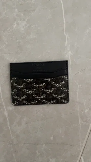 Svart Goyard kortfodral i läder