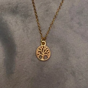 Halsband Livets Träd Smycke Guld imitation