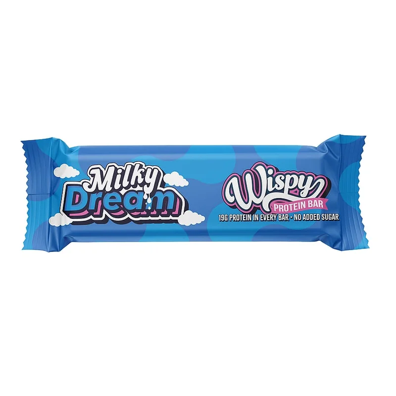 Spar 20% • Køb 2, Wispy Nutrition Proteinbar 55 g Milky Dream, Sport & Velvære, Protein & Energi, Energi- Og Proteinbarer