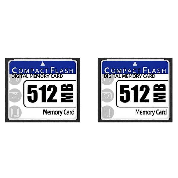 2X 512MB Compact Flash minnekort for kamera, reklamemaskin, industridatamaskinkort